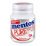 Жевательная резинка Mentos Pure White клубника, 54г