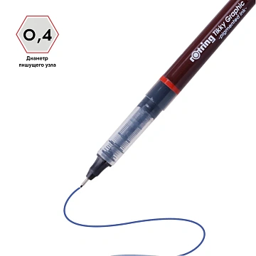 Ручка капиллярная Rotring 'Tikky Graphic' черная, 0,4мм