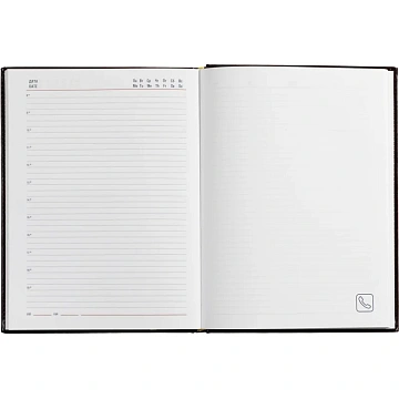 Ежедневник недатированный бордо,А4,202х272мм,176л,АТТАСНЕ КАНЬОН