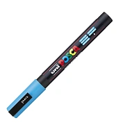 Маркер акриловый Uni Posca PC-3M голубой, 0.9 - 1.3 мм, круглый