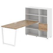 Рабочая станция EVRST 1217 Дуб Денвер светлый/Белый 2190х1250х1355 EDIS