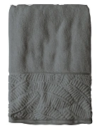 Полотенце Tessolo Home Листья махровое темно-серое 500г, 50 x 90г