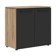 Шкаф с глухими малыми дверьми MLC 85.1 Антрацит/Дуб Денвер светлый 854х423х821 MORRIS TREND