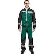 Костюм лет муж (куртка, бр) л21 зел/чер104-108/182-188