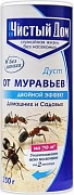 Дуст от муравьев ЧИСТЫЙ ДОМ без запаха двойной эффект, 350 г