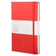 Блокнот Moleskine Classic Large красный, 130х210мм, 120 листов, в линейку, на сшивке, с резинкой, твердая обложка