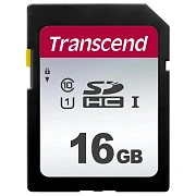 Карта памяти SDHC 16 ГБ, TRANSCEND UHS-I U1, 95 Мб/с (class 10), TS16GSDC300S