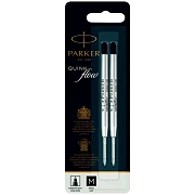 Стержень шариковый объемный Parker 'QuinkFlow Ball Point' черный, 98мм, 1,0мм, метал. корпус, 2шт.,