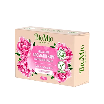 Мыло туалетное BioMio Пион и пальмароза, 90г