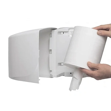 Диспенсер для протирочных материалов в рулонах Kimberly-Clark Aquarius 7017, с центральной вытяжкой, белый