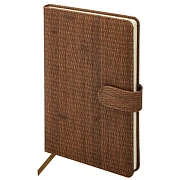 Еженедельник датированный 2026 А5 145х215 мм, BRAUBERG 'Augustus', под кожу, коричневый, 117162
