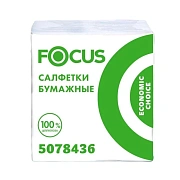 Салфетки бумажные FOCUS белые 20х24см 1сл 100шт/уп