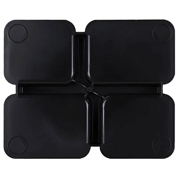 Подставка-органайзер BRAUBERG COMPACT, 4 отделения, 92х114х102 мм, черная, 238102