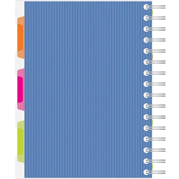 Бизнес-тетрадь 140л,кл,А5,SPIRAL BOOK Синий,евроспир,обл.пласт,раздел.84113