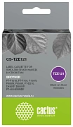 Картридж ленточный Cactus CS-TZE121 TZe-121 черный для Brother PT-P1010, PT-P700, P750W, P900W, P950
