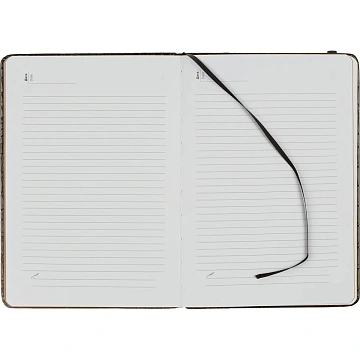 Ежедневник недатированный черный, рептилия, А5 136 л., ATTACHE