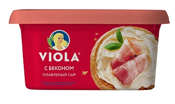 Сыр плавленый Viola бекон, 55%, 400г