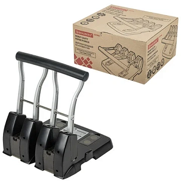 Дырокол на 4 отверстия металлический МОЩНЫЙ BRAUBERG 'Heavy Duty Extra', до 150 л., 270555