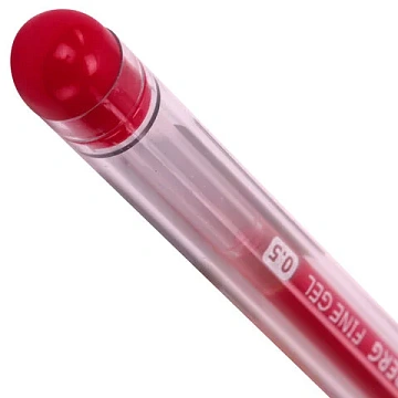 Ручка гелевая с грипом BRAUBERG 'Fine Gel', КРАСНАЯ, игольчатый узел 0,5 мм, линия письма 0,35 мм, 141181
