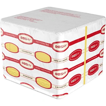 Салфетки бумажные 2сл 33х33см желтый 200шт/уп