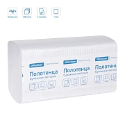 Полотенца бумажные лист. OfficeClean Professional(V-сл) (H3), 1-слойные, 250л/пач., 21*21,6, тиснени