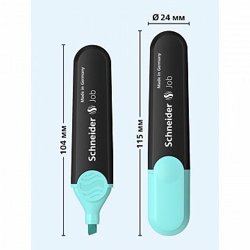 Текстовыделитель Schneider 'Job' пастельный бирюзовый, 1-5мм