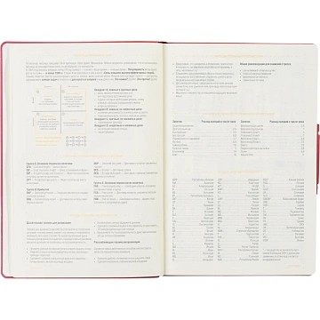 Ежедневник недатированный А5, Primavera красный, 136л. 3-536/02