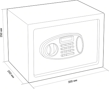 Сейф Cactus CS-SF-E25 250x350x250мм, электронный