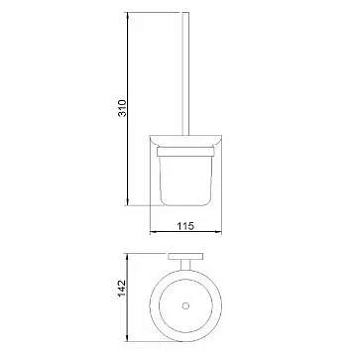 Ершик туалетный Nofer Niza 16857.S