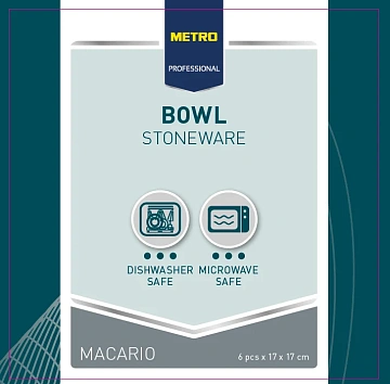 Салатник Metro Professional Macario 17см, белый, 6шт/уп