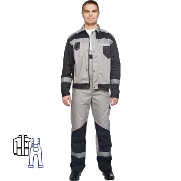 Костюм летний муж л21-КПК сер/чер(р.52-54) 170-176 (серия Л)