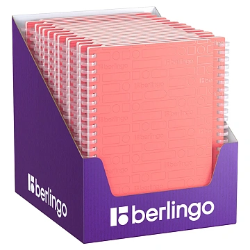 Бизнес-тетрадь A5, 80л., Berlingo 'Your Way', клетка, на силиконовом гребне, 80г/м2, пластик обложка 600мкм, коралловая