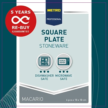 Блюдо Metro Professional Macario 18см, черное, 6шт/уп