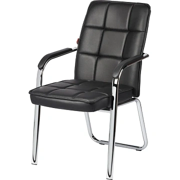 Конференц-кресло BN_TQ_Echair-810 VPU кожзам черный, хром