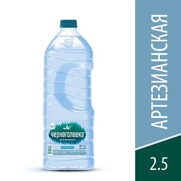 Вода Черноголовка питьевая негазированная, 2.5л x 4 шт