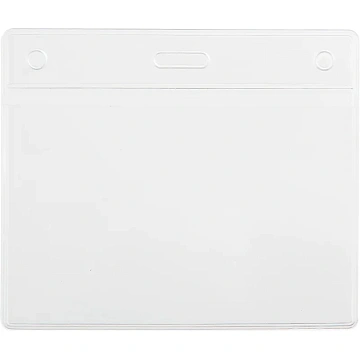 Бейдж Attache Economy 108x126 150мкм,шнур.2заж 45см син,вклад.90x120 5шт/уп