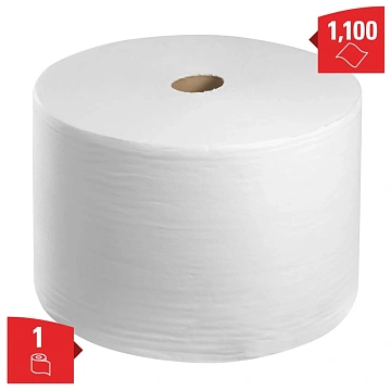Протирочный нетканый материал KIMBERLY-CLARK Wypall X50, 1100 листов в рулоне, 24,9х34 см, белый, 83