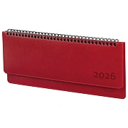 Планинг датированный 2026 305х140 мм GALANT 'Ritter', под кожу, красный, 117237
