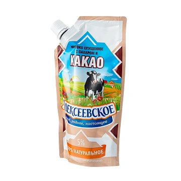 Молоко сгущенное Алексеевское с какао 5%, 270г