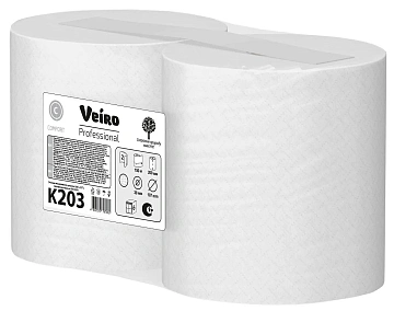 Полотенца бумажные рулонные 150 м, VEIRO (Система H1) COMFORT, 2-слойные, белые, КОМПЛЕКТ 6 рулонов,