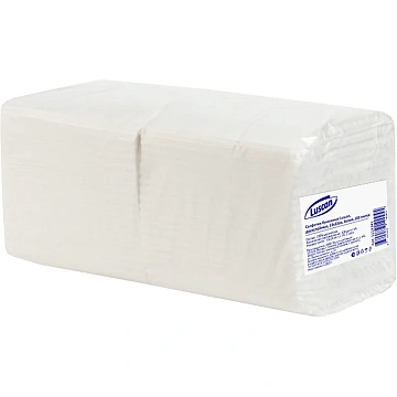 Салфетки бумажные Luscan 2сл 33х33см белые 200шт/уп