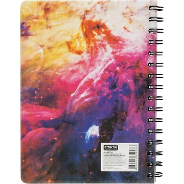 Бизнес-тетрадь 120л,А5,Space Galaxy,210х152мм,70квм,белый,карман