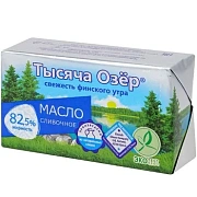 Масло сливочное Тысяча Озер 82.5%, 180г, несоленое