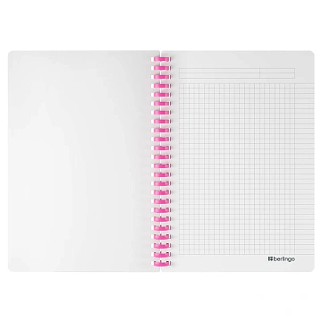 Бизнес-тетрадь A5, 80л., Berlingo 'Flower Art', клетка, на силиконовом гребне, 80г/м2, пластик обложка 700мкм