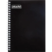 Бизнес-тетрадь А5 80л  ATTACHE, спираль, черный, блок 60г, обложка 215г