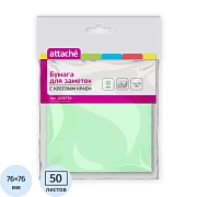 Стикеры ATTACHE с клеев.краем 76х76 салатовый 50л