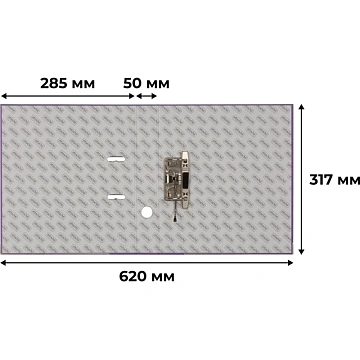 Папка-регистратор ECONOMY PLUS, 50 мм,фиол,ПБП1,карм.кор.,мет.уг