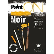 Скетчбук - альбом для смешанных техник 20л., А3 Clairefontaine 'Paint ON Noir', на склейке, черный,