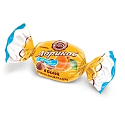 Конфеты Микаелло Абрикос в белом шоколаде, с лесным орехом, 3кг