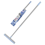 Швабра-сгон КОМПЛЕКТ щётка 32 см с резиновой щетиной 5,5 см + черенок 80-140 см, BACTERIA STOP, YORK